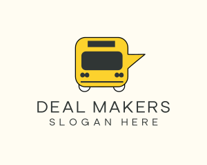 Bus Speech Bubble logo design