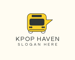 Bus Speech Bubble logo design