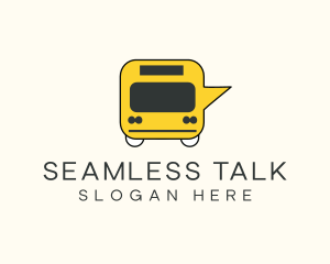 Bus Speech Bubble logo design