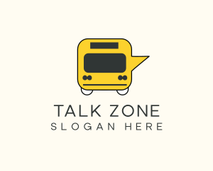 Bus Speech Bubble logo design