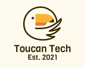 Minimalist Toucan Outline logo