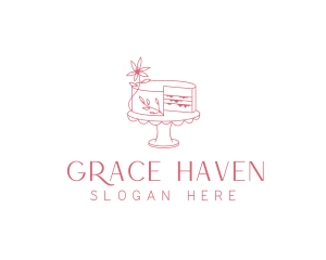 Floral Cake Baking Logo