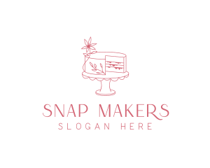 Floral Cake Baking Logo