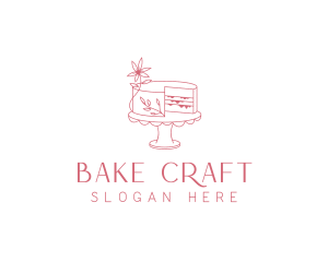 Floral Cake Baking logo design