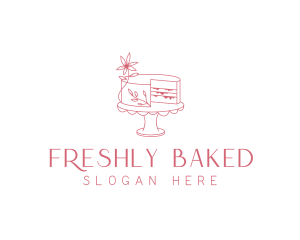 Floral Cake Baking logo design