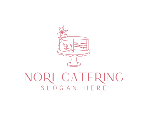 Floral Cake Baking logo design