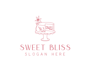 Floral Cake Baking logo design