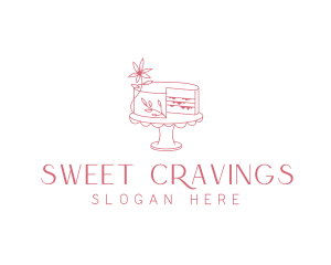 Floral Cake Baking logo design