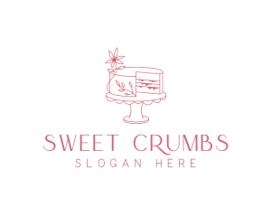 Floral Cake Baking logo design