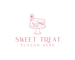 Floral Cake Baking logo design