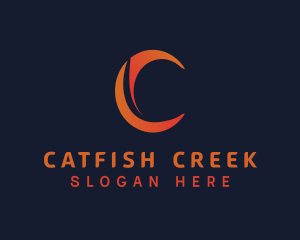 Gradient Modern Letter C logo