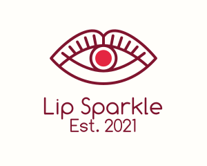 Lip Eye Monoline logo design