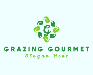 Organic Vegan Cafeteria logo design