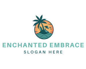 Tropical Beach Resort logo design