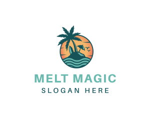 Tropical Beach Resort logo design