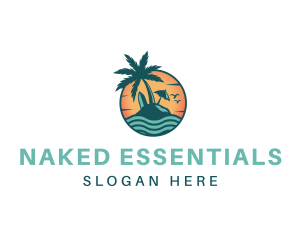 Tropical Beach Resort logo design