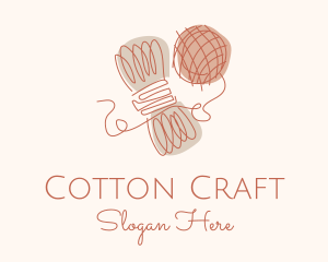 Yarn Wool Ball logo design