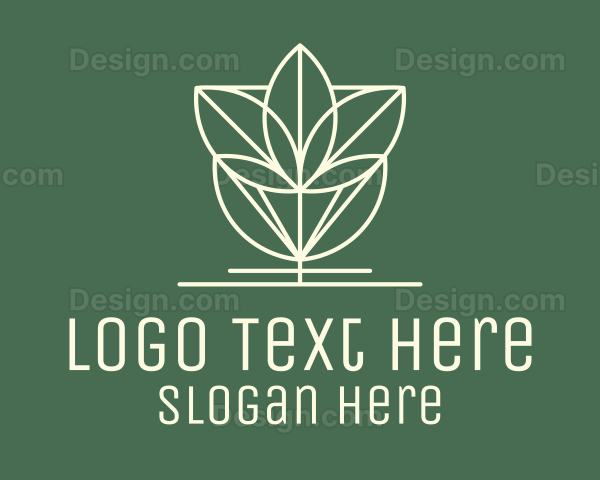 Geometric Flower Plant Logo