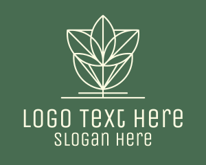 Geometric Flower Plant logo