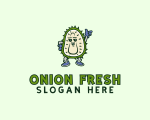 Durian Fruit Cartoon logo design