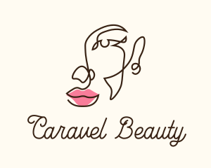 Lip Pout Beauty Studio logo design