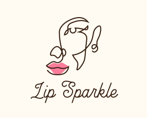 Lip Pout Beauty Studio logo design