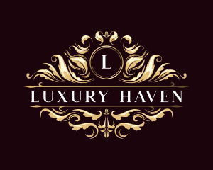 Floral Luxury Crest logo design