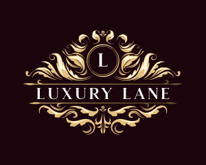 Floral Luxury Crest logo design