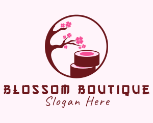 Cherry Blossom Sushi logo design