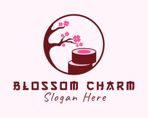 Cherry Blossom Sushi logo design