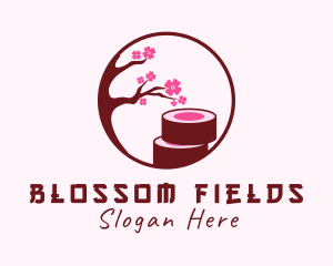 Cherry Blossom Sushi logo design