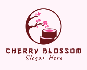 Cherry Blossom Sushi logo design