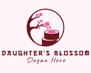 Cherry Blossom Sushi logo design