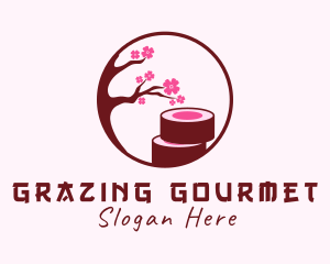 Cherry Blossom Sushi logo design