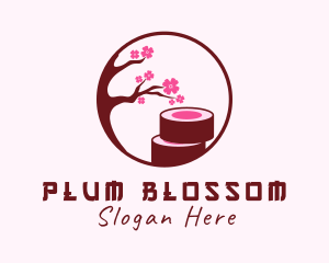 Cherry Blossom Sushi logo design