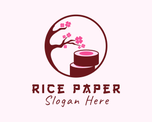 Cherry Blossom Sushi logo design