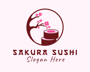 Cherry Blossom Sushi logo design