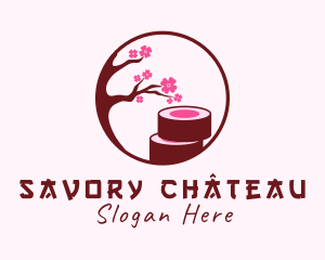 Cherry Blossom Sushi logo design