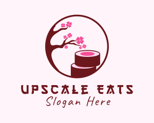 Cherry Blossom Sushi logo design