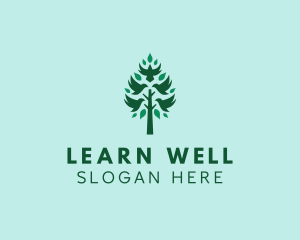 Tree Leaf Bird Wellness logo design