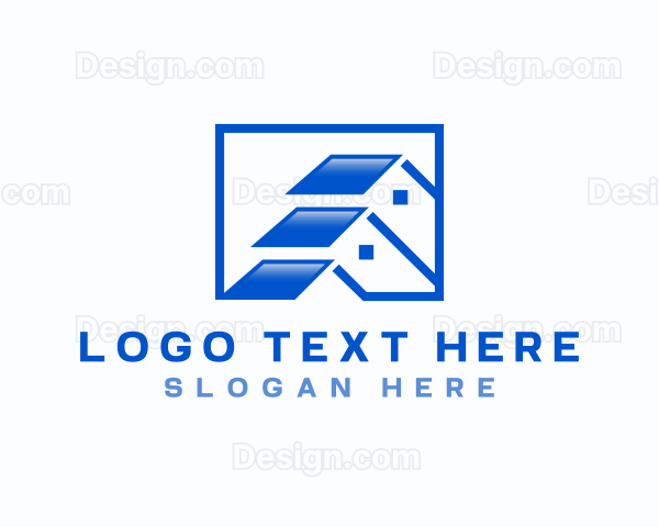 Roofing Real Estate Contractor Logo