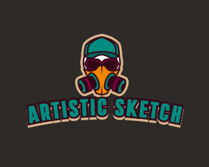 Graffiti Artist Mask logo design