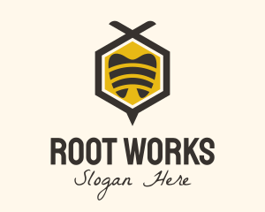 Tooth Hexagon Bee logo