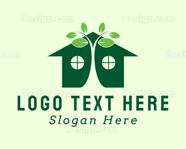 Leaf Plant Greenhouse Logo