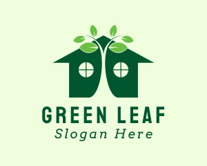 Leaf Plant Greenhouse  logo design