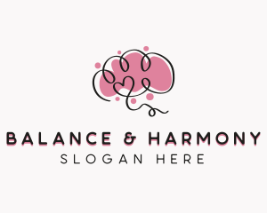 Brain Mental Health Therapist logo design