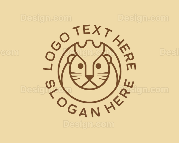 Lion Animal Zoo Logo