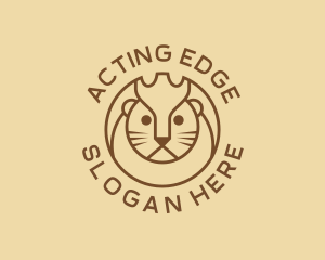 Lion Cat Kitten logo design