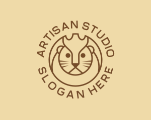 Lion Cat Kitten logo design