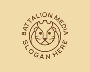 Lion Cat Kitten logo design